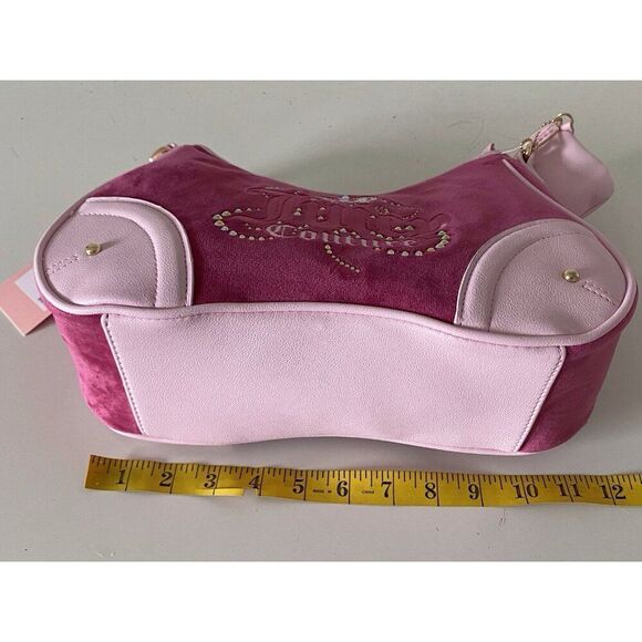 Juicy Couture Dreamy Juicy Shoulder Bag Raspberry Tart Light Pink Viral NEW - Picture 9 of 12